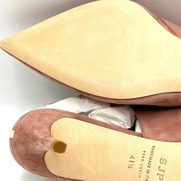 SJP Sarah Jessica Parker 41.5 EU Simplicity Pink Suede Leather Pumps Heels Shoes - Picture 10 of 16